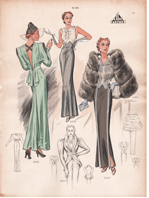 vintage French fashion prints